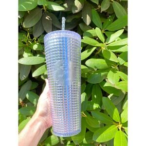 Starbucks Holiday 2020  Silver Grid Venti Tumbler 24 oz New
